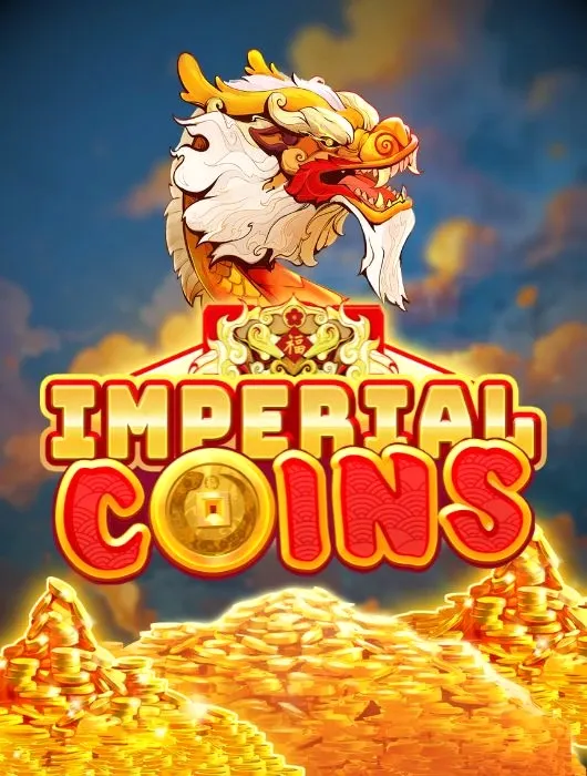 Cover van de slot 'Imperial Coins' met een gouden leeuw en een fontein van munten