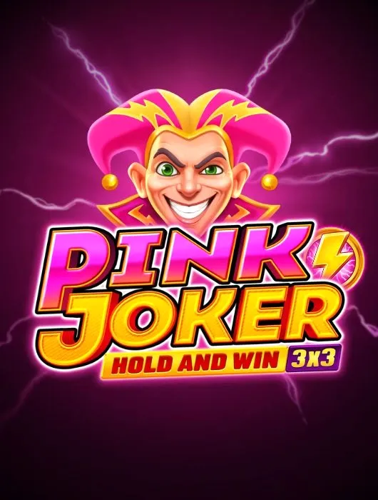 Cover van de slot 'Pink Joker Hold and Win 3x' met een lachende joker en neonkleuren